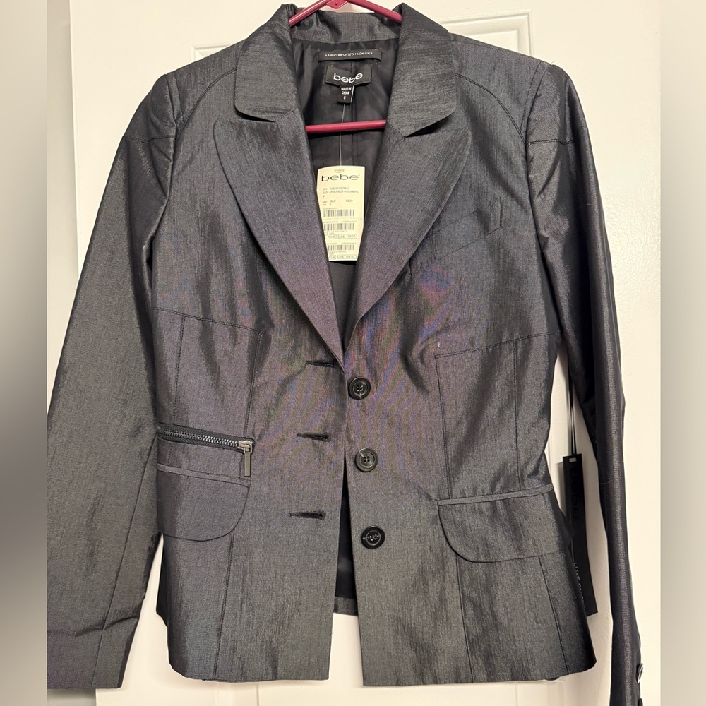 NWT Bebe Charcoal Blazer Jacket size 6